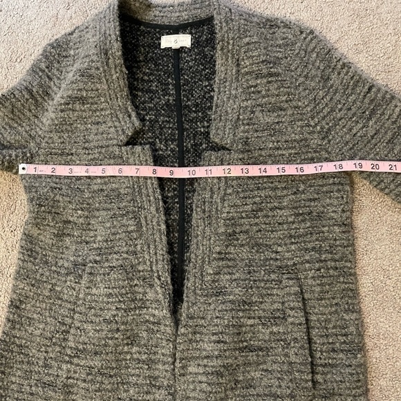 LOU & GRAY Women’s Gray Boucle Open Wool Blend Jacket - Size Small - Picture 10 of 11